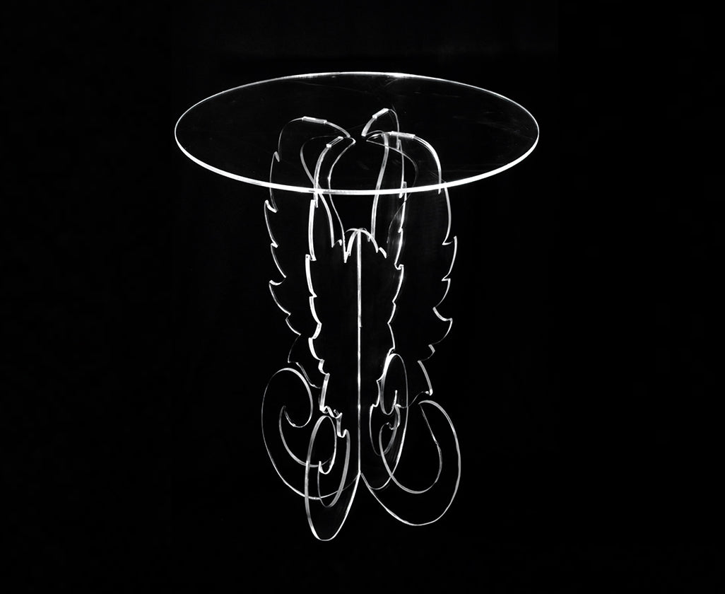 Mesa de acrílico desarmable