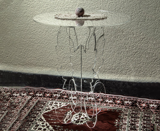 Mesa de acrílico desarmable