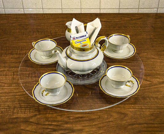 Mesa giratoria de acrílico