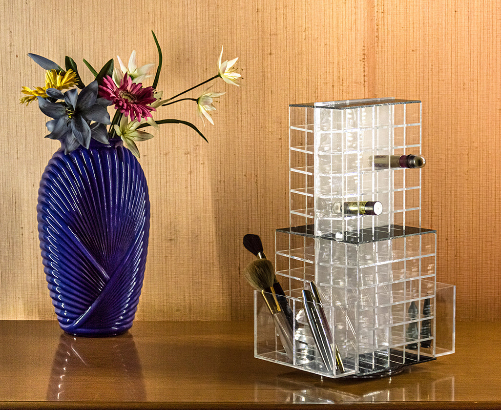 Organizador de labiales giratorio de acrílico