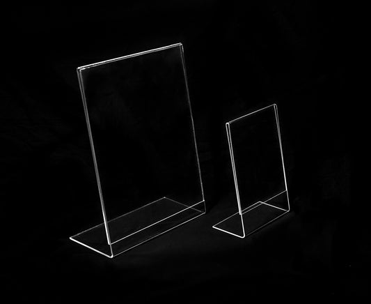 Porta menú angular de acrílico 